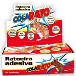 Ratoeira Adesiva Cola Rato Caixa com 20 Unidades