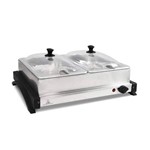 Rechaud Inox 2 Cubas Elétrico 200W