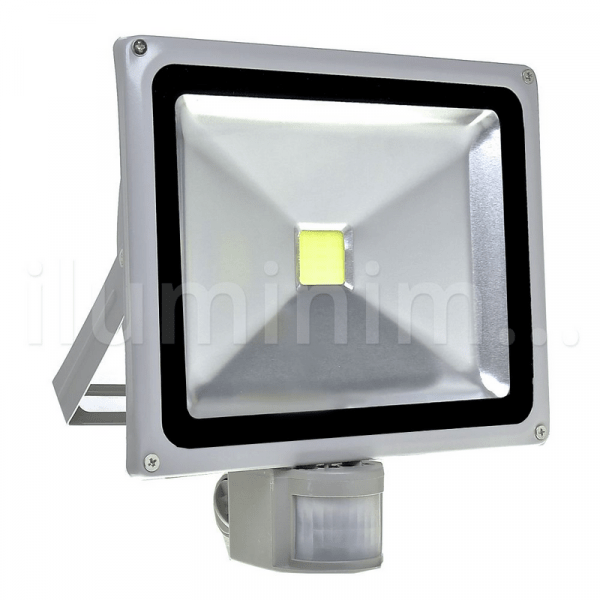 Refletor Holofote LED 30w Sensor de Presença Branco Frio - Iluminim Led