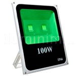 Refletor Holofote Led 100w Bivolt 180° Verde Prova D'água