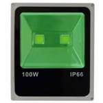 Ficha técnica e caractérísticas do produto Refletor Holofote Led 100W Verde
