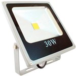 Refletor Holofote Led Branco Frio 30w Bivolt 6000k Ip