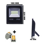 Ficha técnica e caractérísticas do produto REFLETOR HOLOFOTE LED SMD 100W 6000K (BRANCO FRIO) 100a240V IP66 - Max