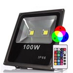Ficha técnica e caractérísticas do produto Refletor Led 100W RGB Uso Externo
