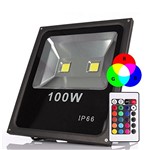 Ficha técnica e caractérísticas do produto Refletor Led 100W RGB Uso Externo
