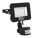 Ficha técnica e caractérísticas do produto Refletor LED com Sensor 50W Luz Branca Bivolt KeyWest