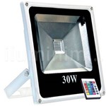 Refletor Led Holofote 30w Bivolt Prova D'agua - Rgb Colorido