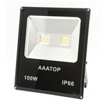 Ficha técnica e caractérísticas do produto Refletor LED Holofote 100W Bivolt IP65 Prova D'Água AAATOP