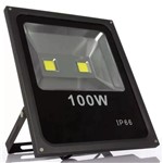 Ficha técnica e caractérísticas do produto Refletor Led Holofote 100w Bivolt Prova Dágua - Branco Frio - Shiay Led