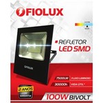 Ficha técnica e caractérísticas do produto Refletor Led Smd 100 W FIOLUX Holofote 110/220 a Prova D`água IP65 - Bivolt
