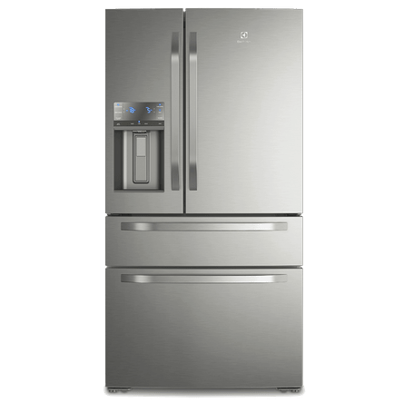 Ficha técnica e caractérísticas do produto Refrigerador Multidoor Electrolux com Dispenser de Água e Gelo 540L Platinum (DM90X) 127V