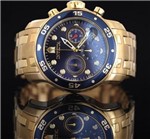 Ficha técnica e caractérísticas do produto Relógio 0073 Pro Diver Dourado com Azul