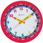 Ficha técnica e caractérísticas do produto Relógio 6690 Parede 26 Cm Vermelho Educativo Infantil Herweg