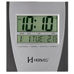 Ficha técnica e caractérísticas do produto Relógio 6287 Parede Digital Calendário Termômetro Herweg