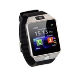 Relógio Bluetooth Smartwatch Dz09 Iphone Android Gear Chip - Preto-Prata