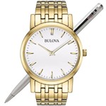 Ficha técnica e caractérísticas do produto Relógio Bulova Masculino Slim Dourado WB21669H / 97A102