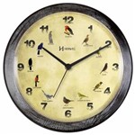 Ficha técnica e caractérísticas do produto Relógio Canto de Pássaros Brasileiros 26 Cm Herweg