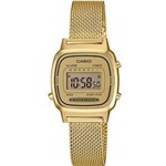 Ficha técnica e caractérísticas do produto Relógio Casio Feminino Digital Vintage Dourado LA670WEMY-9DF
