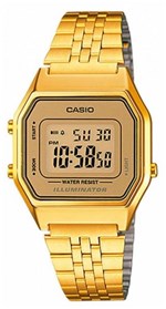 Ficha técnica e caractérísticas do produto Relógio Casio Feminino Vintage Dourado La680wga-9df