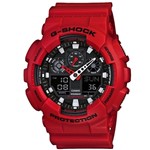 Ficha técnica e caractérísticas do produto Relógio Casio G-Shock Vermelho Anadigi Masculino GA-100B-4ADR