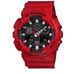 Ficha técnica e caractérísticas do produto Relógio Casio Masculino G-Shock Anadigi Vermelho GA-100B-4ADR