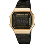 Ficha técnica e caractérísticas do produto Relógio Casio Unissex Vintage A168wegb-1Bdf - Dourado/Preto