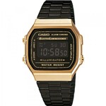 Ficha técnica e caractérísticas do produto Relógio Casio Vintage Gold Digital Unissex A168WEGB-1BDF-BR