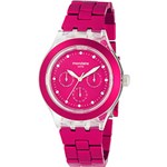 Ficha técnica e caractérísticas do produto Relógio Casual Analógico Feminino C/ Strass - Rosa - Mondaine