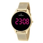 Ficha técnica e caractérísticas do produto Relógio Champion Digital Led Dourado Feminino Ch40133H