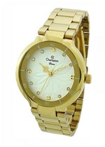 Ficha técnica e caractérísticas do produto Relógio Champion Diva Feminino Dourado CN25234H