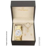 Relógio Champion Dourado Feminino Passion Ch24759w + Kit