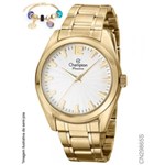 Ficha técnica e caractérísticas do produto Relógio Champion Dourado Fundo Branco + Kit CN29865S