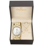 Ficha técnica e caractérísticas do produto Relógio Champion Feminino CH24464W + Colar e Brincos