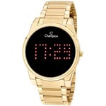 Ficha técnica e caractérísticas do produto Relógio Champion Feminino Digital Led Dourado CH40053V