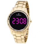 Ficha técnica e caractérísticas do produto Relógio Champion Feminino Digital LED Dourado CH48019H