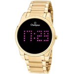 Ficha técnica e caractérísticas do produto Relógio Champion Feminino Digital Led Dourado e Rosa CH40053H