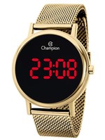 Ficha técnica e caractérísticas do produto Relógio Champion Feminino Dourado CH40179H Digital Led