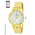Ficha técnica e caractérísticas do produto Relógio Champion Feminino Dourado Cn26162w + Kit Bijuteria
