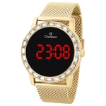 Ficha técnica e caractérísticas do produto Relógio Champion Feminino Ref: Ch40160h Digital LED Dourado