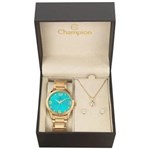 Ficha técnica e caractérísticas do produto Relógio Champion Feminino Ref: Cn26055y Dourado + Semijóia
