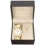 Ficha técnica e caractérísticas do produto Relógio Champion Feminino Ref: Cn26322w Dourado + Semijóia