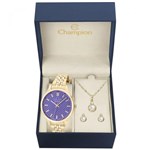 Ficha técnica e caractérísticas do produto Relógio Champion Feminino Ref: Cn27527i Dourado + Semijóia - Champion