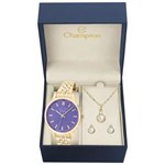 Ficha técnica e caractérísticas do produto Relógio Champion Feminino Ref: Cn27527i Dourado + Semijóia