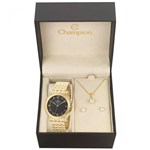 Ficha técnica e caractérísticas do produto Relógio Champion Feminino Ref: Cn27876k Dourado + Semijóia