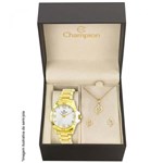 Ficha técnica e caractérísticas do produto Relógio Champion Feminino Ref: Cn284646w Dourado + Semijóia
