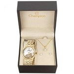 Ficha técnica e caractérísticas do produto Relógio Champion Feminino Ref: Cn28482w Dourado + Semijóia