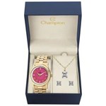 Ficha técnica e caractérísticas do produto Relógio Champion Feminino Ref: Cn29221j Dourado + Semijóia