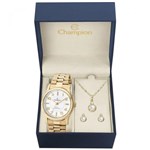 Ficha técnica e caractérísticas do produto Relógio Champion Feminino Ref: Cn29221w Dourado + Semijóia