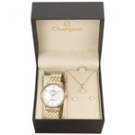 Ficha técnica e caractérísticas do produto Relógio Champion Feminino Ref: Cn29481d Dourado + Semijóia