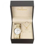 Ficha técnica e caractérísticas do produto Relógio Champion Feminino Ref: Cn29516w Dourado + Semijóia